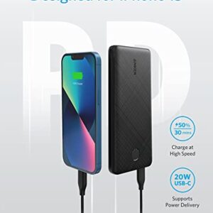 Anker Portable Charger, USB-C Portable Charger 10000mAh with 20W Power Delivery, 523 Power Bank (PowerCore Slim 10K PD) for iPhone 14/13/12 Series, S10, Pixel 4, and More