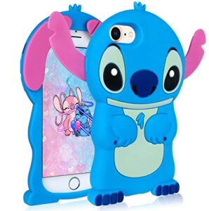 besoar stith case designed for ipod touch 5/6/7 cute cartoon fun funny kawaii 3d animal character cases cool unique fashion silicone cover for boys girls kids teens women for ipod touch 5/6/7 4.0 inch