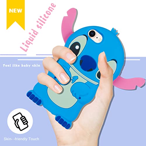 Besoar Stith Case Designed for iPod Touch 5/6/7 Cute Cartoon Fun Funny Kawaii 3D Animal Character Cases Cool Unique Fashion Silicone Cover for Boys Girls Kids Teens Women for iPod Touch 5/6/7 4.0 inch