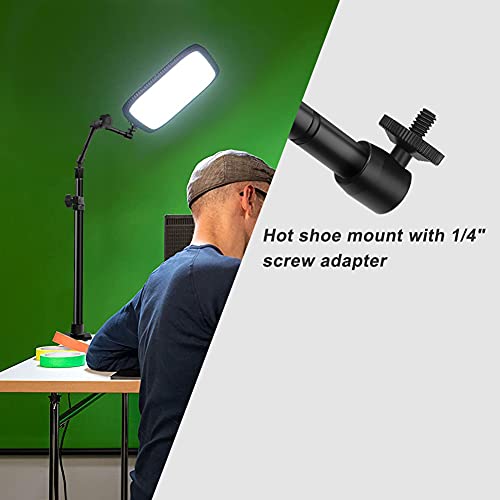 Obeamiu Camera Desk Mount Stand, 11 Inch Magic Arm with 1/4" Screw Thread, 15.5-25.5 Inch Tabletop Clamp Mount Stand for DSLR Camera Rig/Ring Light/Self Broadcasting /Live Streaming/Online Working