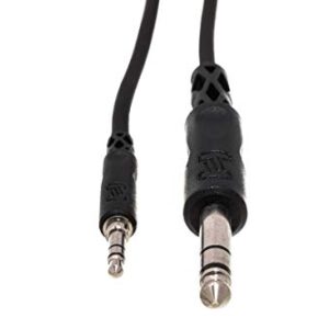 Hosa CMS-110 3.5 mm TRS to 1/4" TRS Stereo Interconnect Cable, 10 Feet