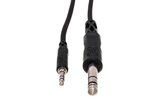 Hosa CMS-110 3.5 mm TRS to 1/4" TRS Stereo Interconnect Cable, 10 Feet