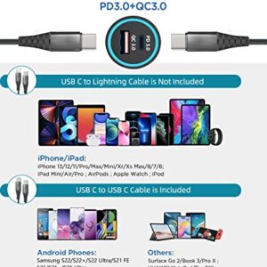 48W USB C Car Charger for iPhone 12 14 13 Pro Max,PD 30W&Quick Charge 3.0 Fast Cigarette Lighter Car Charger Adapter with Cable for Samsung Galaxy A52 A51 A71 A53 A13 5G/A32 A42 A12,Pixel 6 5A 4A XL