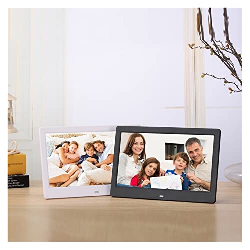 10 Inch Screen LED Backlight HD 1024 * 600 Digital Photo Frame Electronic Album Picture Music Movie Full Function Good Gift (Color : White 4GB, Size : US Plug)