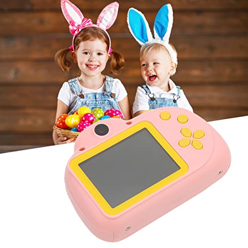 Kids Selfie Camera, 8MP 1080P 2.4in Screen 32G Micro Storage Card 1020mAh Large Battery Digital Toy Camera, Auto Power Off Drops Shockproof Autofocus for 3-12 Year Old Kid(Pink)