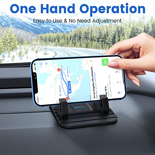 MEIDI Dashboard Phone Holder, Car Phone Holder Mount, Silicone Cell Phone Holder Mat, Non-Slip Desk Phone Holder for Car, Compatible with All Smart Phones