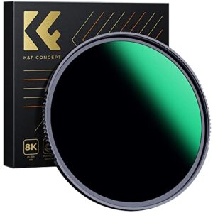 k&f concept 77mm nd1000 (10-stop fixed neutral density filter) nd lens filter, 28 multi-layer coatings waterproof scratch resistant super slim for camera lens (nnao-x series)