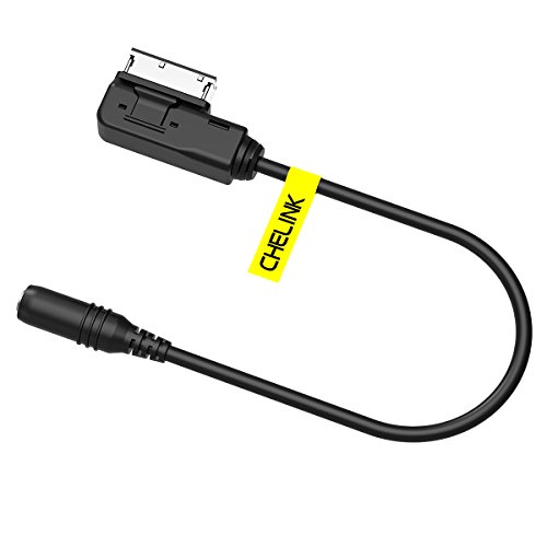 CHELINK AMI MMI Music Interface to 3.5mm Female Audio Cable for Audi, Stereo Jack Cord Adapter Cable Compatib for i-Phone Andriod MP3 Player, Fit for Bently Audi A3/A4/A5/A6/A8/Q5/Q7/R8/TT VW ect.