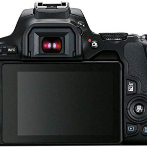 Canon EOS 250D (Rebel Sl3) DSLR Camera w/EF-S 18-55mm F/3.5-5.6 Zoom Lens + 32GB Memory + Case + Tripod (20pc Bundle) (Renewed)