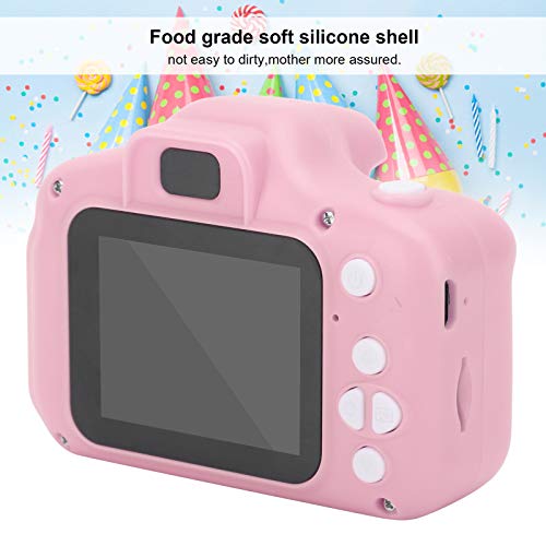 Mini Children Digital Camera, Portable Photo Video Camera Toy Small Cartoon Handheld Camera Outdoor Photo Recorder Cam With 2.0in IPS Color Display, For birthday, Christmas and New Year(Pink 32GB)