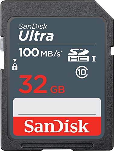 SanDisk 32GB Ultra SD Memory Card (5 Pack) SDHC UHS-I Card Class 10 (SDSDUNR-032G-GN3IN) Bundle with 1 Everything But Stromboli Microfiber Cloth