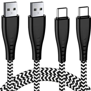 2pack 10ft usb c charger,extra long type c charing cable cord for samsung galaxy s20 s21 s22 plus ultra fe 5g,a52 a32 a12 a42 a51 a71 a53 a13,moto g power/g stylus 2020 2021 2022/g pure,3a fast charge