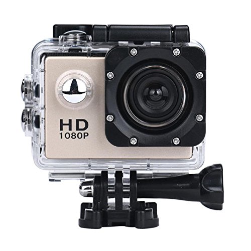 ZIYUO Full HD Sports Action Camera 2.0 inch Ultra HD TFT LCD screen Waterproof DV Recorder shooting 30 meters under water Ultra Wide Angle Lens and Portable Package GD