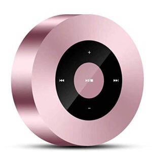 led touch design bluetooth speaker,portable wireless speakers with hd sound / 12-hour playtime/bluetooth 5.0 / micro sd card support speaker, for iphone/ipad/samsung/tablet/laptop/echo dot (rose gold)