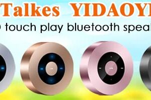 LED Touch Design Bluetooth Speaker,Portable Wireless Speakers with HD Sound / 12-Hour Playtime/Bluetooth 5.0 / Micro SD card Support speaker, for iPhone/ipad/Samsung/Tablet/Laptop/Echo dot (Rose Gold)
