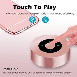 LED Touch Design Bluetooth Speaker,Portable Wireless Speakers with HD Sound / 12-Hour Playtime/Bluetooth 5.0 / Micro SD card Support speaker, for iPhone/ipad/Samsung/Tablet/Laptop/Echo dot (Rose Gold)