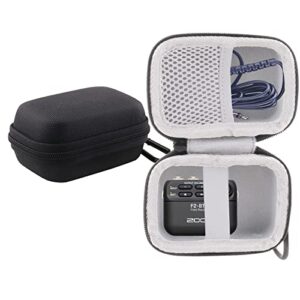 werjia hard eva travel case fits zoom f2/tascam dr-10l portable digital audio recorder(black)