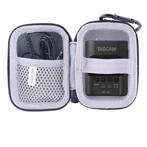 WERJIA Hard EVA Travel Case Fits Zoom F2/Tascam DR-10L Portable Digital Audio Recorder(Black)