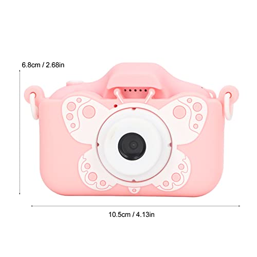 Kids Camera, Pink Cartoon 20MP Digital Video Camera for Children, Child Camera for Photo Game Outdoor