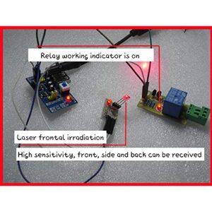 Acxico 2Sets Laser Sensor Module For Arduino AVR(KY-008 Laser Transmitter +Laser Receiver Sensor Module Non-modulator Tube)