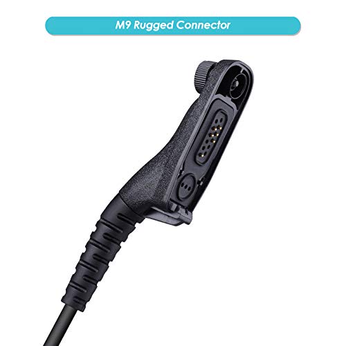 COMMIXC Walkie Talkie Earpiece, Covert Air Acoustic Tube Headset with Mic and PTT, Compatible with Motorola Mototrbo Two-Way Radios APX4000 APX7000 APX8000 XPR6350 XPR6550 XPR7350 XPR7550