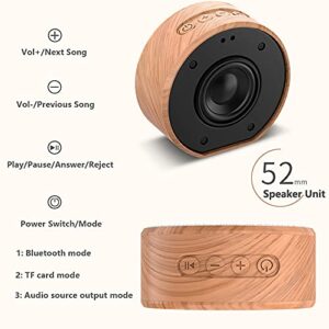 ZH&GE Kpop BTS Merchandise Portable Wood Bluetooth Speaker for Army Gifts, White, 3.2x3.1x1.3 inches