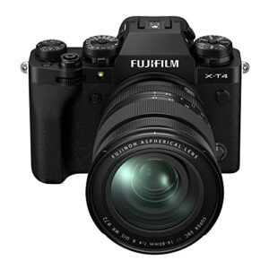 Fujifilm X-T4 Mirrorless Digital Camera with XF 16-80mm f/4 Lens Kit (Black) with 64GB Pro Memory Card, Essential Accessories and Software Bundle (5 Items)