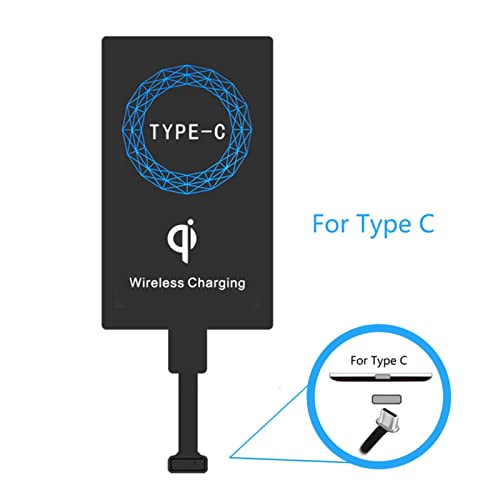 2PCS Universal Ultra Slim Type C Wireless Charger Charging Receiver Module, Qi Receiver Widely Suitable for Type C Mobile Phone