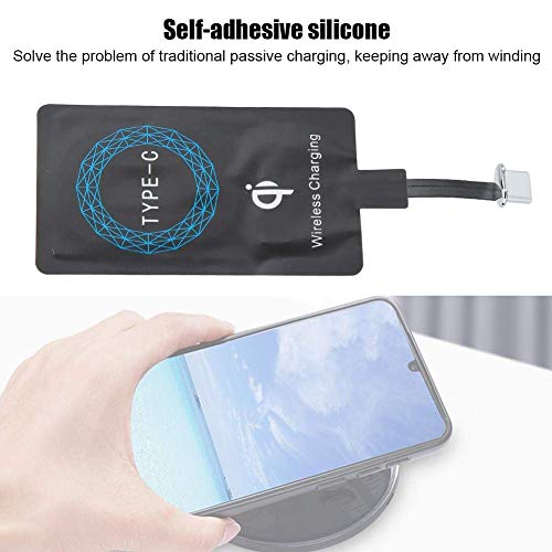 2PCS Universal Ultra Slim Type C Wireless Charger Charging Receiver Module, Qi Receiver Widely Suitable for Type C Mobile Phone