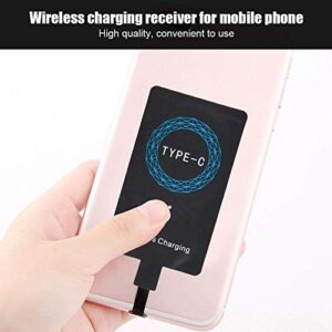 2PCS Universal Ultra Slim Type C Wireless Charger Charging Receiver Module, Qi Receiver Widely Suitable for Type C Mobile Phone