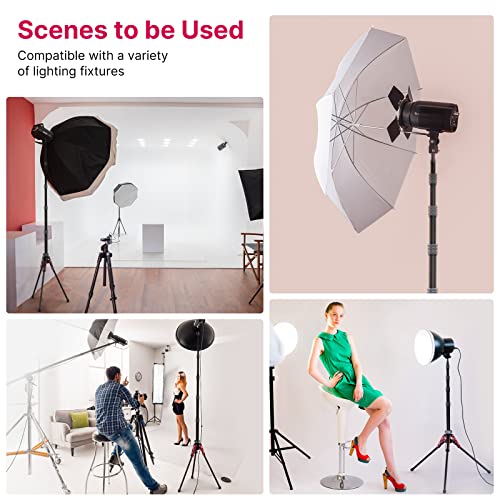 ULANZI Light Stand Carbon Fiber MT-49, Adjustable Tripod Stand for Photography with Phone Clip, 194cm/76.4inch Studio Sturdy Tripod for Speedlight Flash Softbox Strobe Light Camera with Carrying Bag
