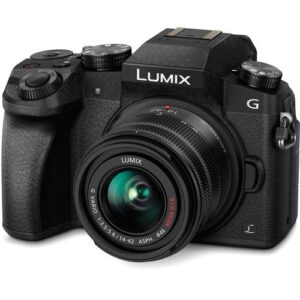 Panasonic Lumix DMC-G7 4K Wi-Fi Digital Camera & 14-42mm Lens (Black) + 64GB Transcend Memory Card + Battery & Charger + Case + Spider Tripod and More…