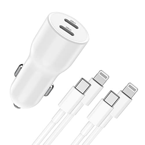 Susnwere USB C Car Charger for iPhone 13 12, [Apple MFi Certified] 6Ft Lightning to Type C Cable, 45W PD Car Fast Charger Adapter for iPhone 14 13 12 11 Pro Max Mini XR XS X 8 Plus