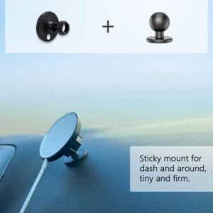 Kuaguozhe Adhesive Car Mount Compatible with Mag Safe Charger - Use Together as Magnetic Phone Car Holder, Car Mount on Vent Dashboard, Compatible with iPhone 14 13 12 Pro Max Plus Mini