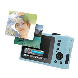 mini camera, portable fhd 1080p 24mp micro single camera, 16x digital zoom, 3in lcd screen, rechargeable cmaera for beginners, children, teenagers, seniors, friends(blue)