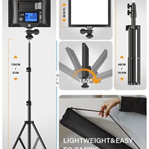 Switti LED Video Light Lighting Kit, Dimmable Bi-Color Panel Light with Stand for Photography/Live Streaming/YouTube/Video Conference|3200K-5600K, CRI95+