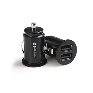 cable matters 2-pack 4.8a 24w flush mount dual usb car charger, compact mini car usb charger for smartphones and tablets