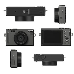 Mini Camera, Portable FHD 1080P 24MP Micro Single Camera, 16X Digital Zoom, 3in LCD Screen, Rechargeable Cmaera for Beginners, Children, Teenagers, Seniors, Friends(Black)