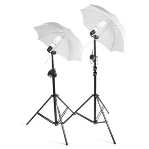 StudioFX 400W Chromakey Green Screen 6ft x 9ft Backdrop Photography Video Lighting Kit - Background Support System Included - by Kaezi CH69G