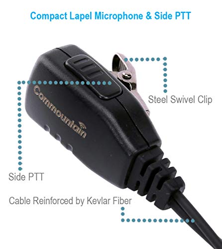 Single Wire Earhook Earpiece for Motorola Radios CLS 1410 CLS 1110 DTR410 DTR550 DTR600 DTR700 RDU4100 RDU4160D RDU2080D RMM2050 RMU2040 RMU2080D RMU2080 RMV2080 DLR1020 DLR1060 VL50, G Shape Headset
