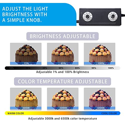 ZKEEZM Light Box Photography 24"x24" with 240LED Lights and 6 Color Backdrops Photo Box with Lights Foldable Light Box with Adjustable Brightness, 3000-6500K Dimmable Portable Picture Box Shooting