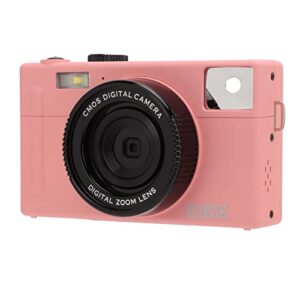 ashata 1080p fhd micro single digital camera 24mp 3 inch tft lcd display 16x digital zoom portable mini vlogging camera mirrorless camera for students, teens, kids(pink)