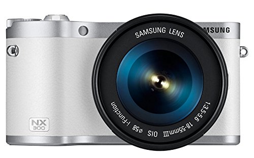 Samsung NX300 20.3MP CMOS Smart WiFi Mirrorless Digital Camera with 18-55mm Lens and 3.3" AMOLED Touch Screen (White)