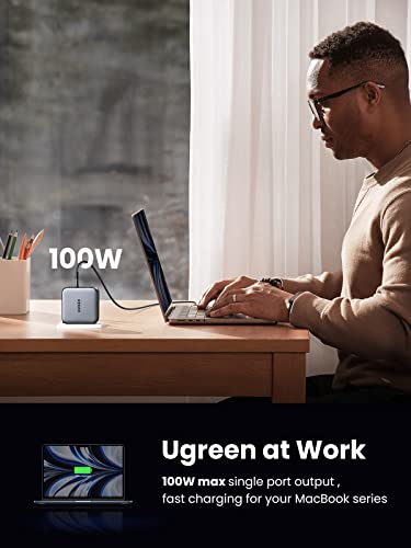 UGREEN 100W USB C Charger, Nexode 4-Port GaN Foldable Compact Wall Charger Power Adapter Compatible with MacBook Pro/Air, iPad, iPhone 14 Pro, Galaxy S23 Ultra, Steam Deck, Dell XPS, Google Pixelbook