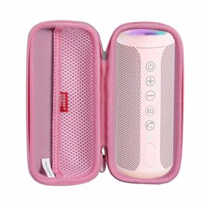 hermitshell hard travel case for ortizan portable bluetooth speaker ipx7 waterproof wireless speaker (pink)