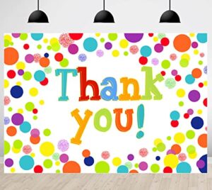 thank you backdrops colorful dots photography background thanks for employees doctors nurses teachers first responders support decorations photo party supplies banner 5x3ft