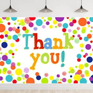 Thank You Backdrops Colorful Dots Photography Background Thanks for Employees Doctors Nurses Teachers First Responders Support Decorations Photo Party Supplies Banner 5X3ft