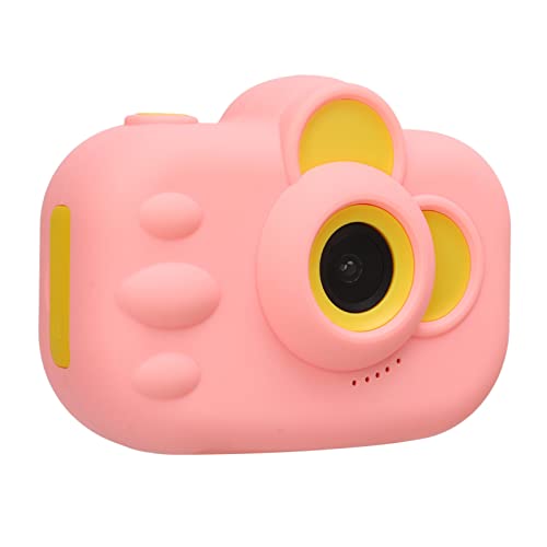 Digital Video Kids Camera Portable 12MP External Silicone Design Kids Camera Dual Front Rear Lens Children Outdoor (Pink)