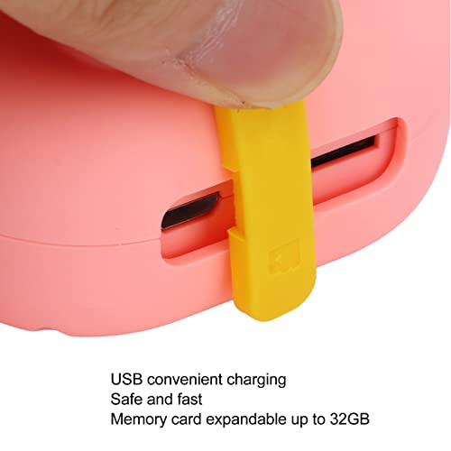 Digital Video Kids Camera Portable 12MP External Silicone Design Kids Camera Dual Front Rear Lens Children Outdoor (Pink)