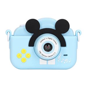 pssopp kids digital camera, multifunction blue cute cartoon hd digital camera video recorder birthday gifts for boys girls